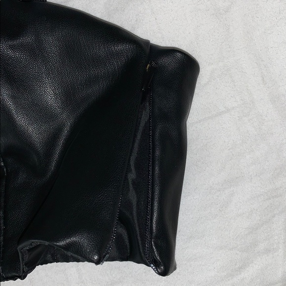 Zara Faux Leather Crop Top - Picture 4 of 7